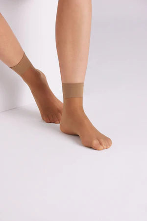 18120 Pack 2 medias tobillera 15 denier beige | Ysabel Mora