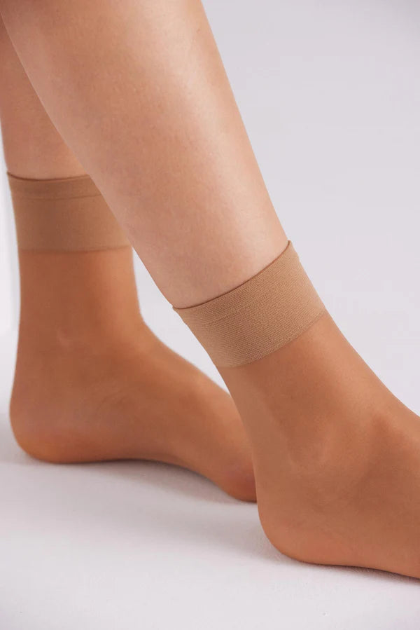 18120 Pack 2 medias tobillera 15 denier beige | Ysabel Mora