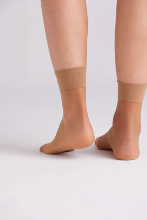 18120 Pack 2 medias tobillera 15 denier beige | Ysabel Mora
